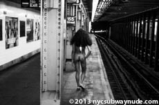 Olivia Naked at 155th Street/Saint Nicholas Avenue New York City Subway